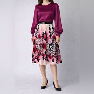 BREEZE Floral A-Line Skirt size small